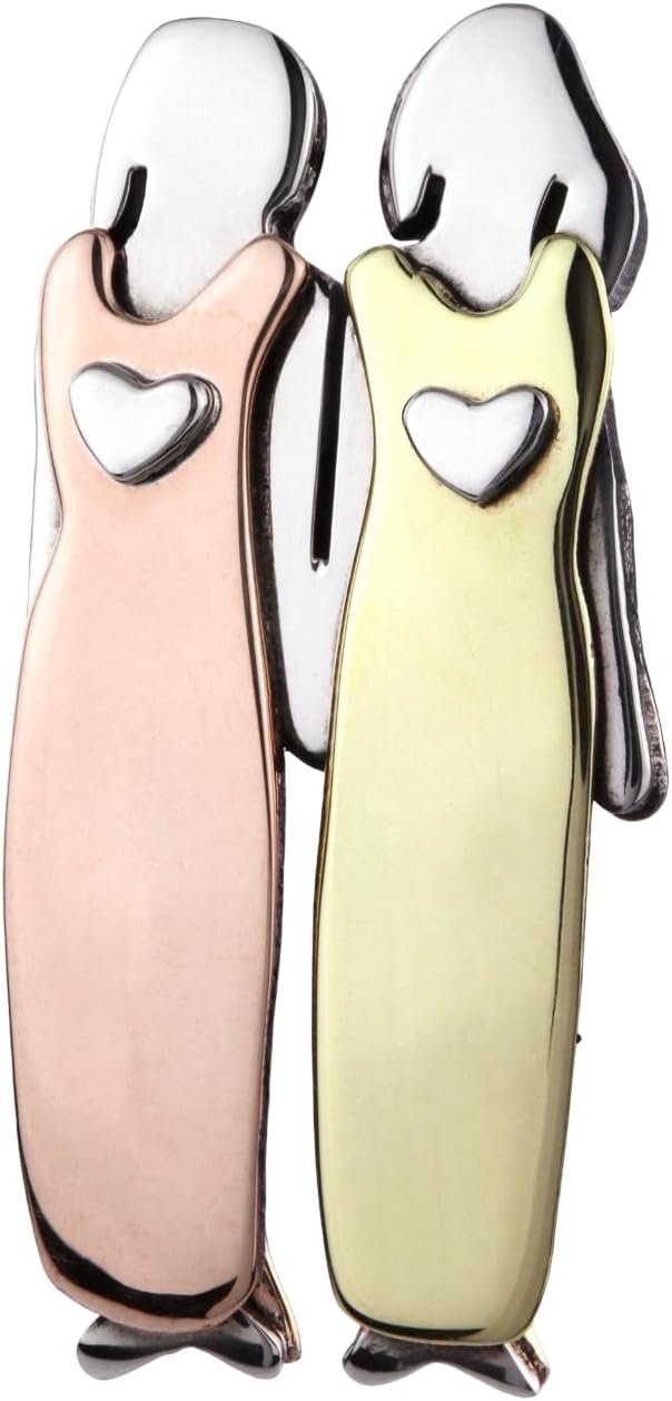 Bond Between Sisters 職人ピン ハンドメイド フェアトレード シルバー 真鍮 銅 金属 シンボリックジュエリー