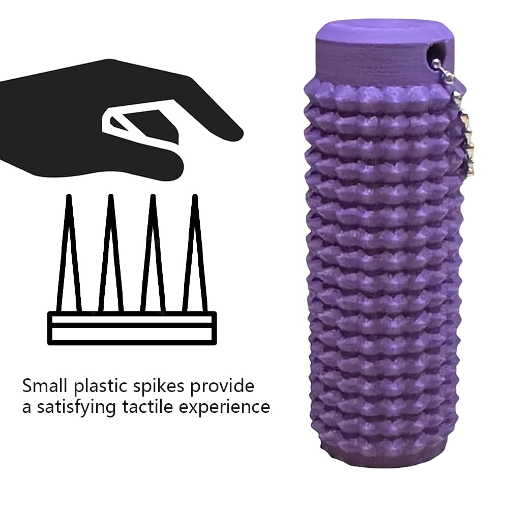 Spiky Grippie Stim Keychain, Anxiety Relief Pain Stim Bumpy Fidget Keychain, Stress, ADHD, Venting Key Pendant - Image 4