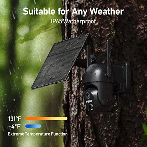 4G Lte Cellular Solar Security Camera Wireless Outdoor, No Wifi Battery Cameras(Verizon, At&T And T-Mobile), 360° View, 2K Color Night Vision, Pir Motion Sensor, 2 Way Audio(64G Sd&Sim Card Included) #TOP5