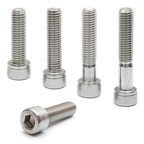 MonsterBolts - M6 x 70mm Socket Head Screws, DIN 912, Stainless Steel, Partial Thread, 10 Pack
