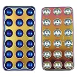 COLLBATH Molde de Cubitos de Hielo de Acero Inoxidable Cavidades con Tapa Bandejas Apilables para Congelar Comida de Niña Sopa y Cócteles Fácil Liberación y Limpieza