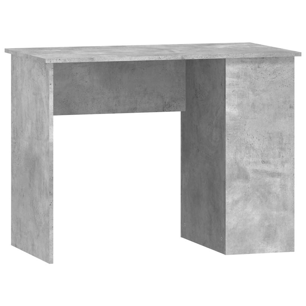Escritorio 100x55x75 cm madera procesada gris hormigón con estantes