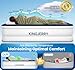 KINGJERRY Queen Air Mattress with Built in Pump, Blow up Mattress Queen 18 Raised Comfort, Upgrade Surface Inflatable Bed, Leak-Proof Air Bed for Home Guests & Camping, 800 lbs Max, 3-Min Inflation