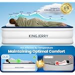 KINGJERRY Air Mattress Queen with Built in Pump, Soft Dual-Layer Design - Image 4