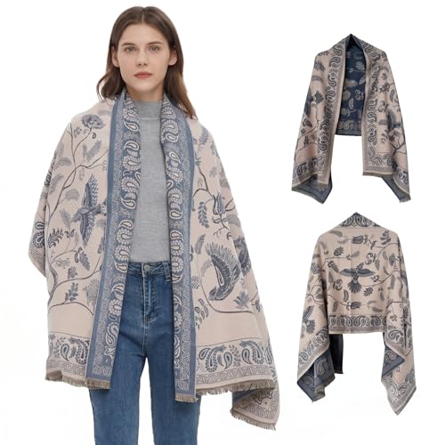 Image of HSR Luxury Cashmere Warm Scarf Brand Shawl Pashmina Wrap for Women