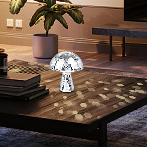 Miroir champignon boule disco pour des fêtes à la maison