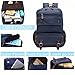 Canvas Backpack for Men Women, Vintage Rucksack Fit 15.6 Inch Laptop Travel Rucksack for Casual Hiking Travel Commute (Blue)