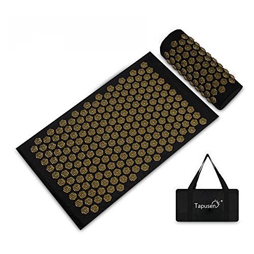 Tappetino per agopuntura, Set Tappetino Agopressione, Inclusa Tappetino per Yoga + Tappetino Cuscino + Borsa, Tappetino per Digitopressione per Massaggi Che alleviano i dolori a Schiena e Collo