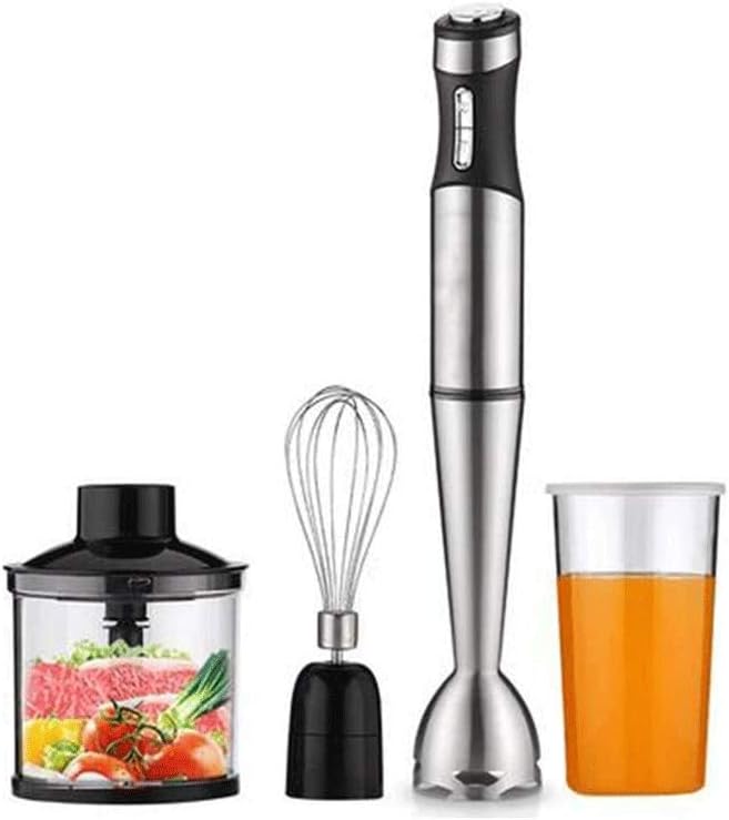 Immersion Hand Blender,4 in 1 Stick Mixer,with Food Processor Chopper, Beaker,Egg Whisk