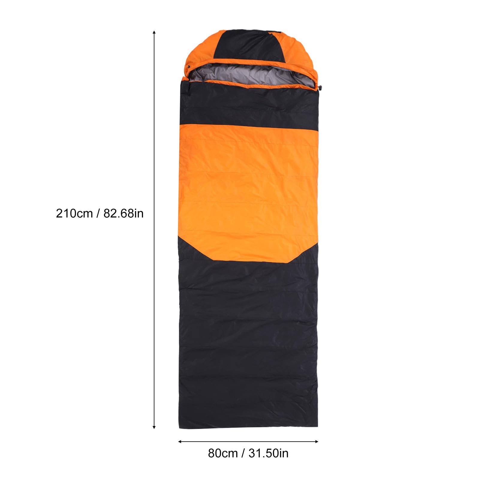 Saco de Dormir de Plumas, Saco Dormir con Mochila Invierno, con sobre Compacto para Acampar en Invierno, Senderismo, Viaje, 210 X 80 Cm