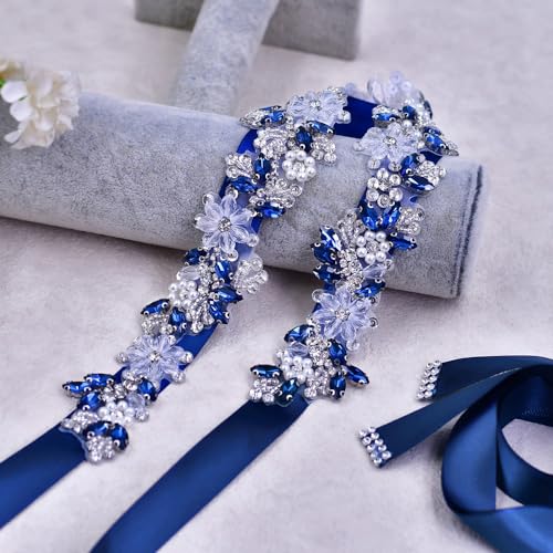 Rhinestone Wedding Bridal Belt for Women Formal Dress Handmade Crystal Beading Wedding Sash Belt2