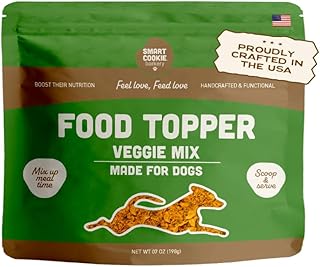 Natural Dog Food Topper - Veggie - Dog Meal Mixer for All Ages - Vegan Food Topper for Picky Eaters and Boosting Nutrition - Non GMO, Made in The USA - 7 oz Bag (15 Day Supply)