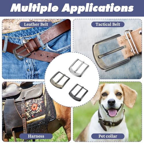 Shimmeroo 3 Pcs Classic Belt Buckle Replacement for Men & Women,38-40 mm (1.5-1.6 inch) Interchangeable Buckles with 3 Colors - Black+Silver+Bronze - Thumbnail 6
