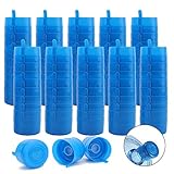 Jucoan 100 Pack Water Bottle Caps, 55mm 3&5 Gallon Non Spill Water Jug Caps, Replacement Snap On...