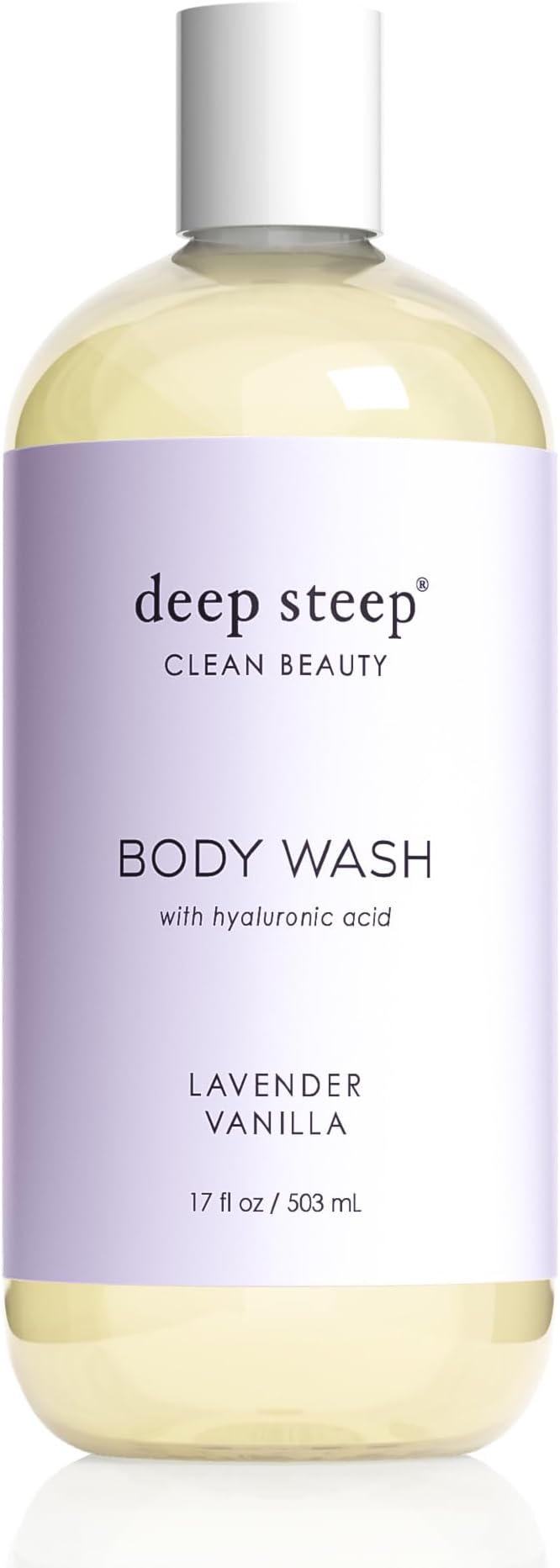 Deep Steep Body Wash with Hyaluronic Acid for Optimal Skin Hydration 17oz (Lavender Vanilla)