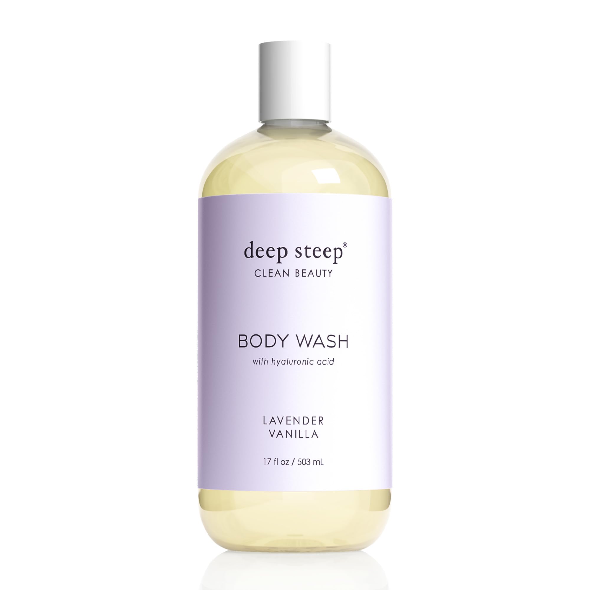 Deep Steep Body Wash with Hyaluronic Acid for Optimal Skin Hydration 17oz (Lavender Vanilla)