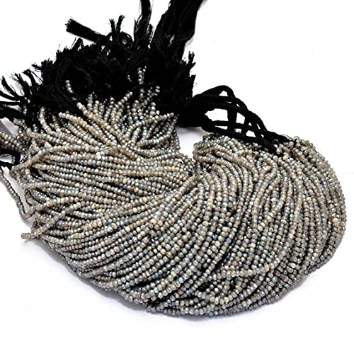 Labradorite perles rondelles 3,5-4mm naturelles sans teinture pour bijoux durables