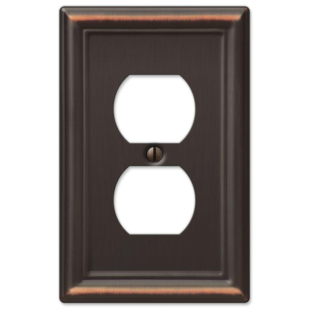 Hampton BayChelsea 1 Duplex Outlet Plate - Aged Bronze