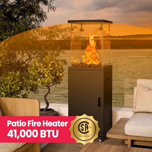 41000btuoutdoorheaterpropanepatioheatercsacertificatedoutdoorheaterwithlockablewheelstemperedglasspropaneoutdoorheaterforpatiobackyardbalconypoolsideblack Urban Country Home Decor 41000 btu outdoor heaterpropane patio heatercsa certificatedoutdoor heater with lockable wheelstempered glasspropane outdoor heater for patiobackyardbalconypoolsideblack urban country home decor