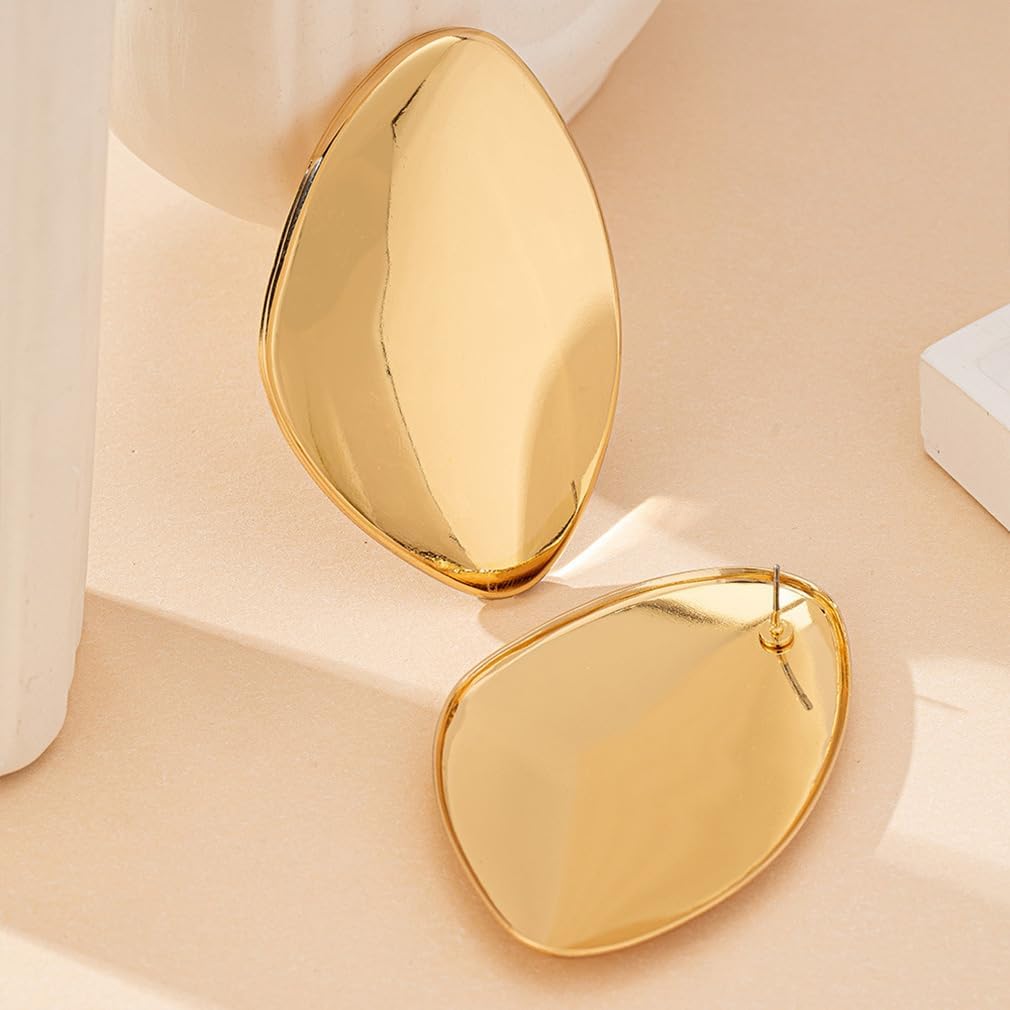 Chunky Gold Statement Large Earring Accessories Fashion Big Geometric High Polish Dangle Earrings Trendy Silver Large Hip Hop Jewelry for Women - Image 6