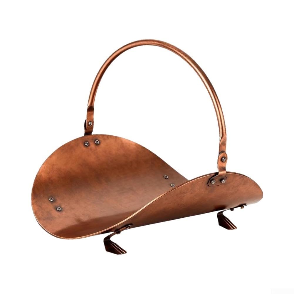 Porte-bûches réglable en métal Marron foncé 48 x 40 cm