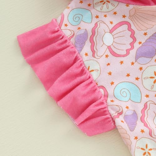Image of Socutebabe Toddler Girl Swimsuit Cover Up Kids Beach Dress Bow Print Long Sleeve Hooded Bathing Suit Towel Coverup Swimwear