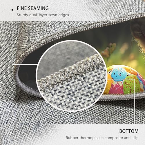 Tapis de sol lavable lapin de Pâques 90x150 cm idéal pour animaux