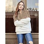 LONGYUAN Women Casual Hoodies Fashion Fuzzy Warm Pullover Sherpa Outerwear with Pockets - Image 4