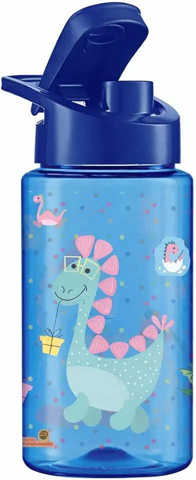 Garrafa Infantil – Squeeze para Crianças com Tampa Antivazamento, Design Dino, Leve e Resistente, Ideal para Escola, Passeios e Esportes