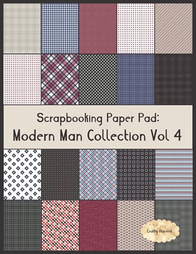 Scrapbook Paper Pad: Modern Man Collection Vol 4: 20 Unique Design Background Crafting Sheets image 2