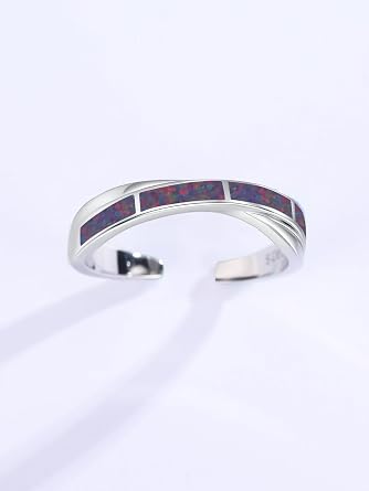 Faith Hope Love/I Can Do All Things Ring 925 Sterling Silver Opal Ring Adjustable Rings for Women Opal Jewellery for Girls Women