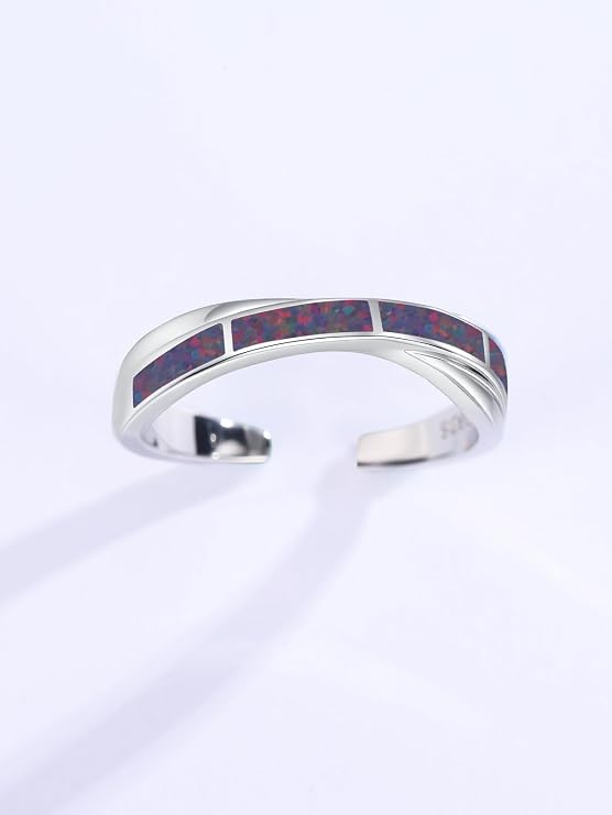 Faith Hope Love/I Can Do All Things Ring 925 Sterling Silver Opal Ring Adjustable Rings for Women Opal Jewellery for Girls Women