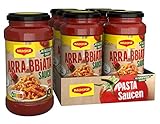 Der scharfe Nudelsaucen-Klassiker von Maggi bereits fertig zum Verzehr: 3 Minuten aufwärmen und genießen