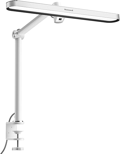 Honeywell Lámpara LED de escritorio con abrazadera - 05B02 Sunturalux Clip en la luz de escritorio Cuidado de los ojos Luz natural 4000K 1300LM