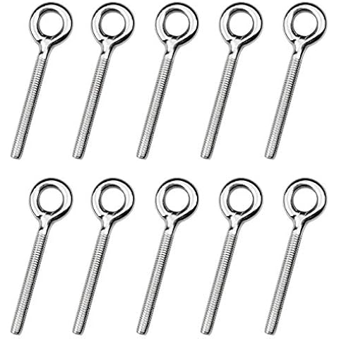 Aallo 10 Pcs M6 Corrosion Resistant Eye Bolts Cover