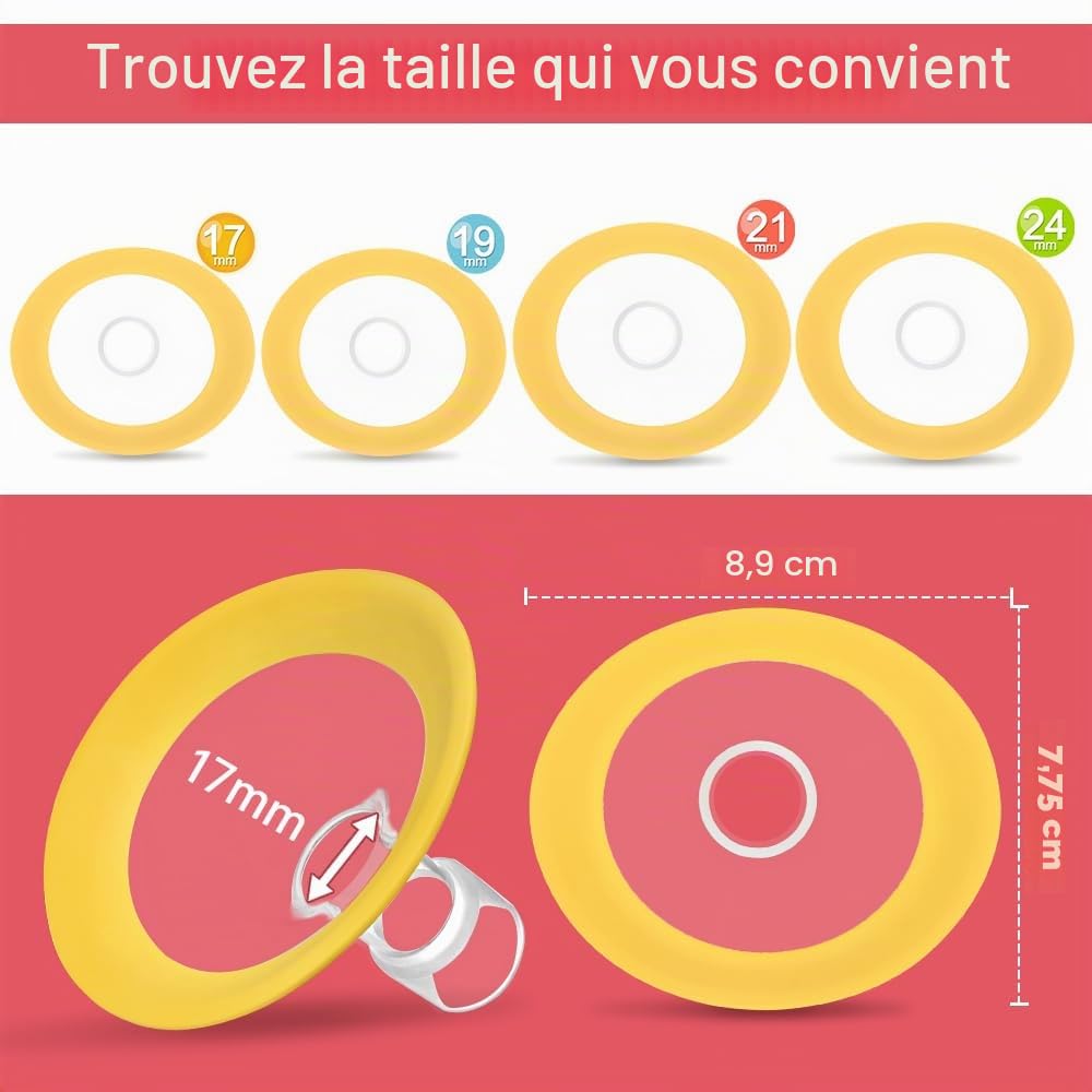 Boucliers ovales 17 mm compatibles Medela pièces rechange tire-lait Symphony Swing Maxi Harmony Personalfit Flex