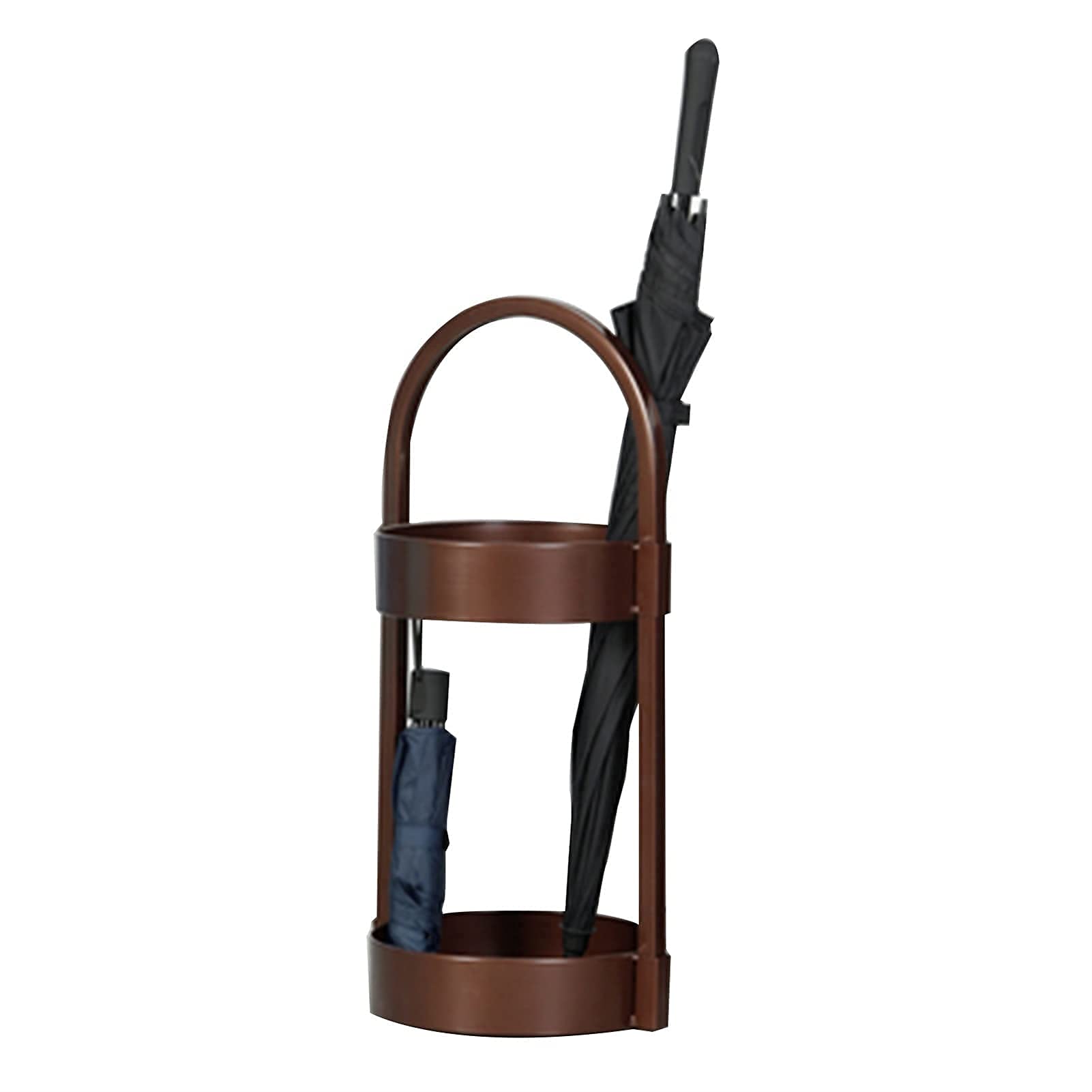 FCXWEVR Bronze Wrought Iron Umbrella Stand RackStylish Cactus Design FloorStanding Metal Umbrella Holder with 4 Hooks for Home & Office Organization