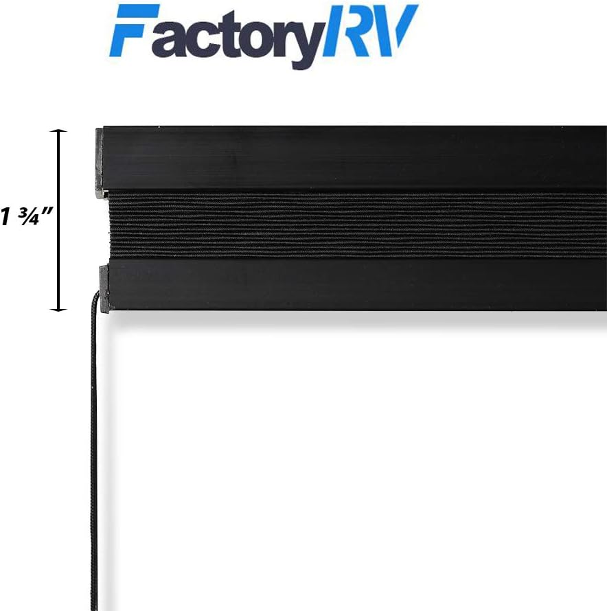 Camper Comfort Black RV Pleated Shade | Camper Blinds | RV Privacy Blinds | RV Solar Shade| Motor-Coach Shade (44" X 38")