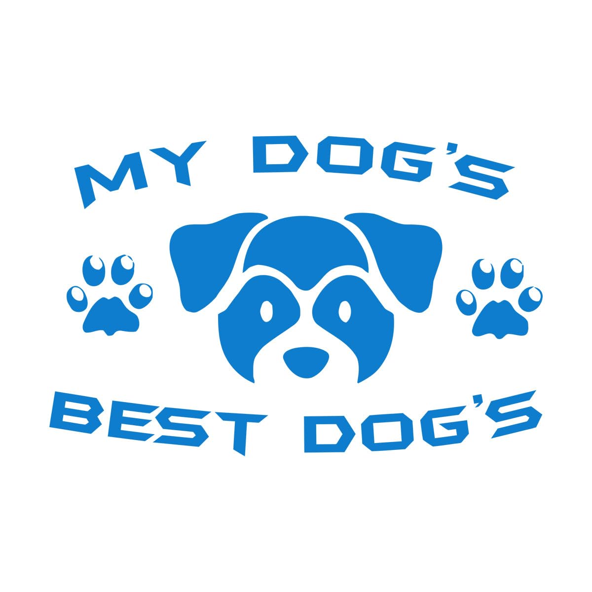 Pet Dog Inscription Words Friend Puppy Wall Stickers Paster Paper 72x111.5cm Art Mural Painting Extra Large Blue