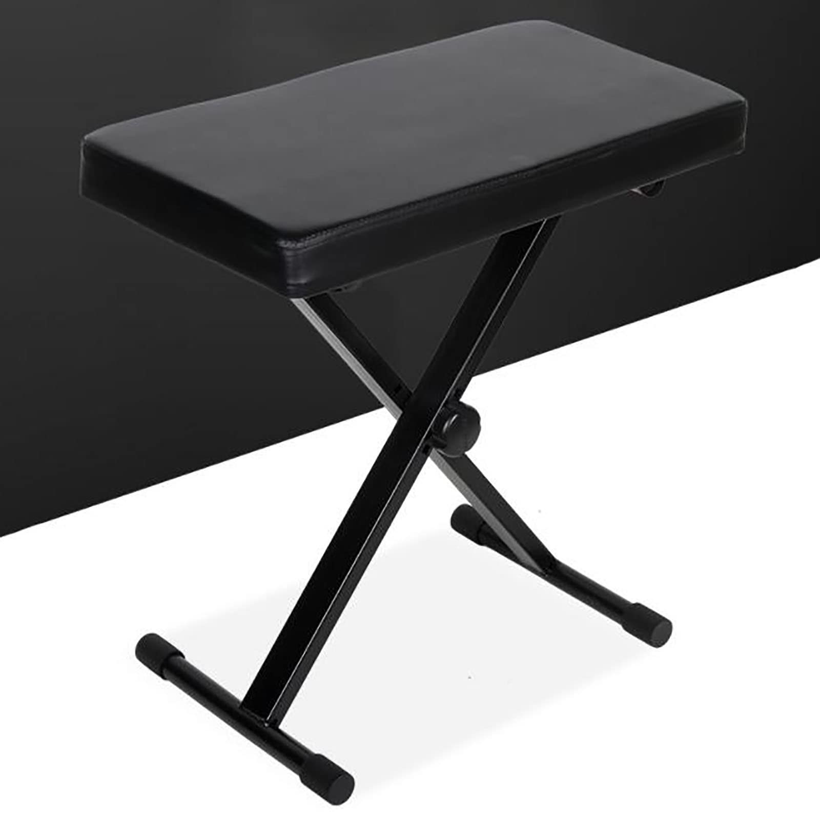 Sgabello per Pianoforte, Tavolo da toeletta, Sgabello Regolabile per Pianoforte, Sedia, Sgabello in Stile X con Pelle