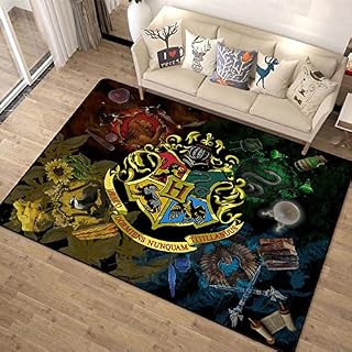 CXJC 3D Harry Potter Academy Logo Printed And Dyed Patterned Carpet. Children's Bedroom Theme Toy Mat. 0.6CM Thickness Pattern Can Be Customized (Color : C, Size : 100 * 160CM)
