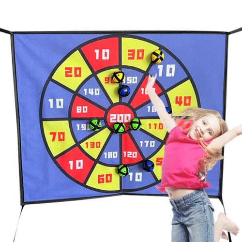 Juego de dardos de trampolín, Juego de Lanzamiento de Bola pegajosa de calidad robusta con 10 bolas, Juegos de Lanzamiento interactivos para, Adolescentes y Adultos, actividad interior y ex