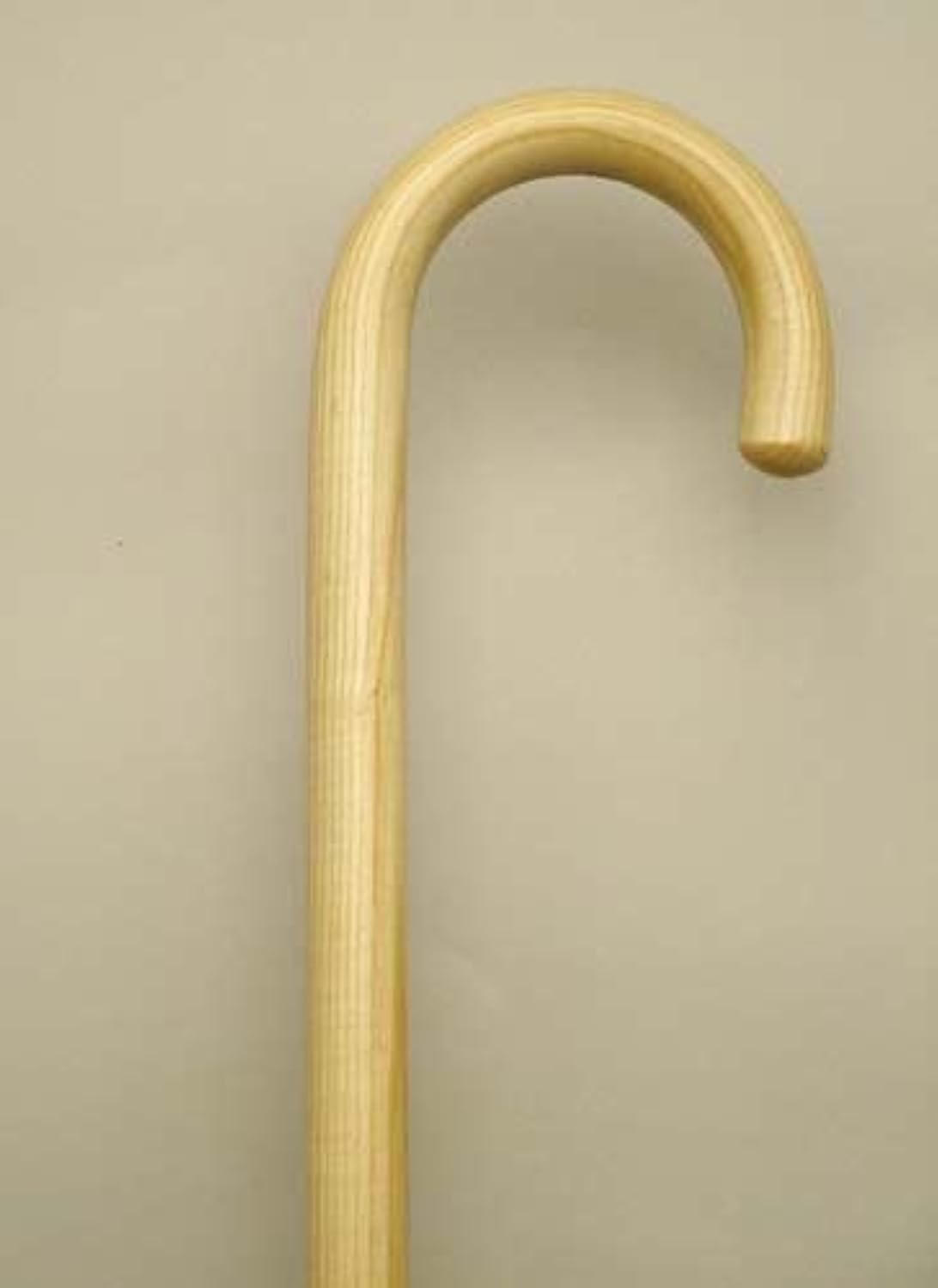 Unisex Round Nose Crook Cane Natural Hardwood -Affordable Gift! Item #DHAR-9003205