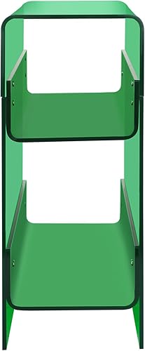 Miniatura 5 de Mesa auxiliar acrílica, mesa auxiliar delgada de 3 niveles para espacio pequeño, mesita de noche de pie, mesita de noche, mesa de consola para