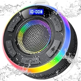 Cassa Bluetooth Doccia, Altoparlante Bluetooth IP7 Impermeabile con Ventosa, 360°Associazione Stereo Cassa Bluetooth Potente da Doccia con Luce LED Colorate, 8H Chiamata Senza Mani per Viaggi Doccia: vedi il prezzo e le caratteristiche Foto di Cassa Bluetooth Doccia, Altoparlante Bluetooth IP7 Impermeabile con Ventosa, 360°Associazione Stereo Cassa Bluetooth Potente da Doccia con Luce LED Colorate, 8H Chiamata Senza Mani per Viaggi Doccia