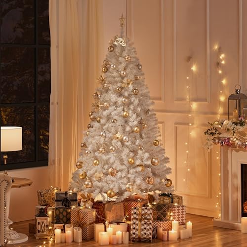 Topeakmart6ftartificialpinkchristmastreewithfoldablestandxmastreeforholidaydecorationwhite Urban Country Home Decor Topeakmart 6ft artificial pink christmas tree with foldable stand xmas tree for holiday decoration white urban country home decor