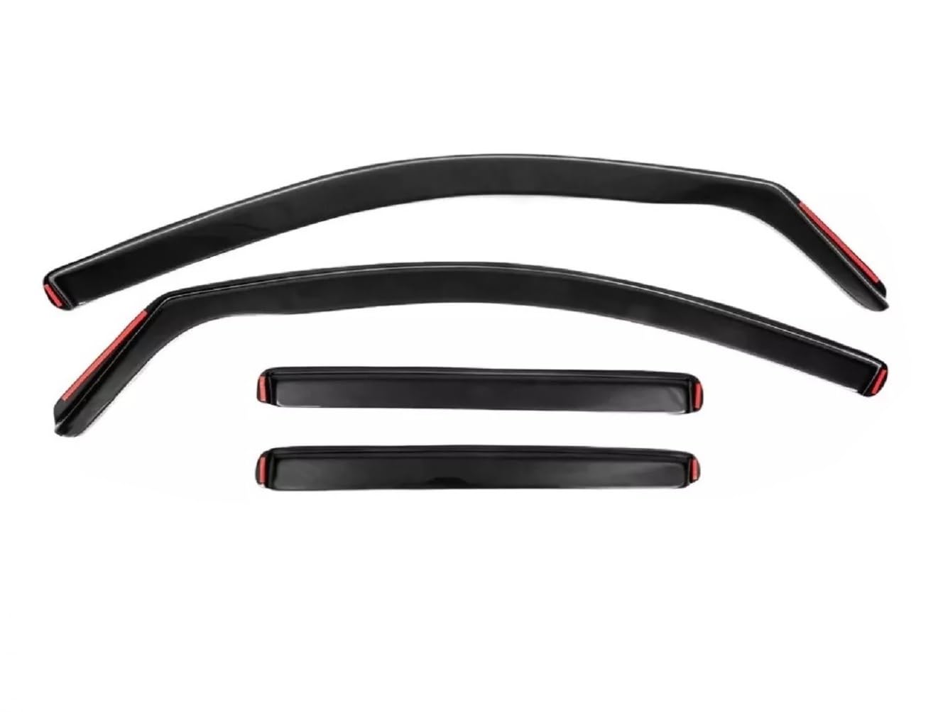 Kit 4 Deflettori Aria Nero Fumé Trasparento Antivento per Finestrini Laterali Anteriori e Posteriori Compatibile con Skoda Kodiaq 2 II 2024+