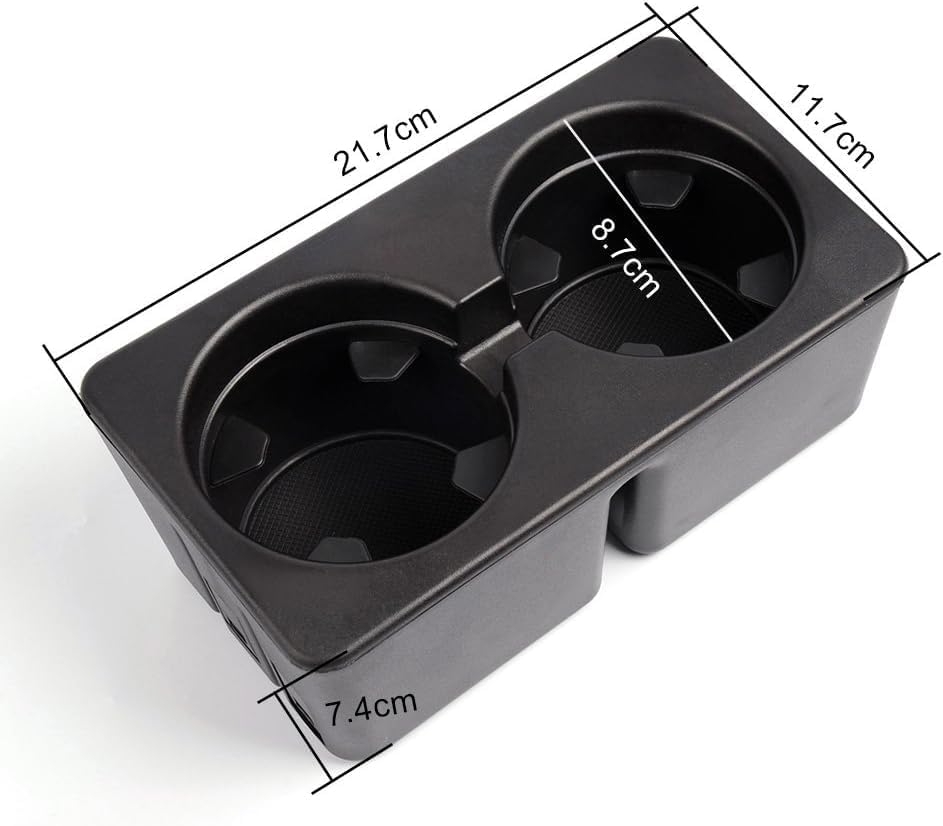 Miniatura 2 de PIT66 Dual Cup Holder Inserts 2pcs Compatible with Chevy Silverado Avalanche Suburban Sierra Yukon Escalade 2007 2008 2009 2010 2011 2012 2013 2014