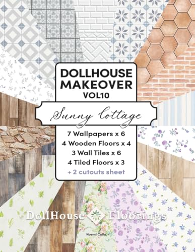 DOLLHOUSE MAKEOVER. VOL10. Sunny Cottage. 18 miniature covering designs. 190