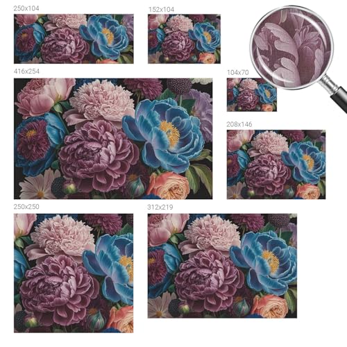 Fotomural autocolante flores coloridas para tapar manchas en pared 6